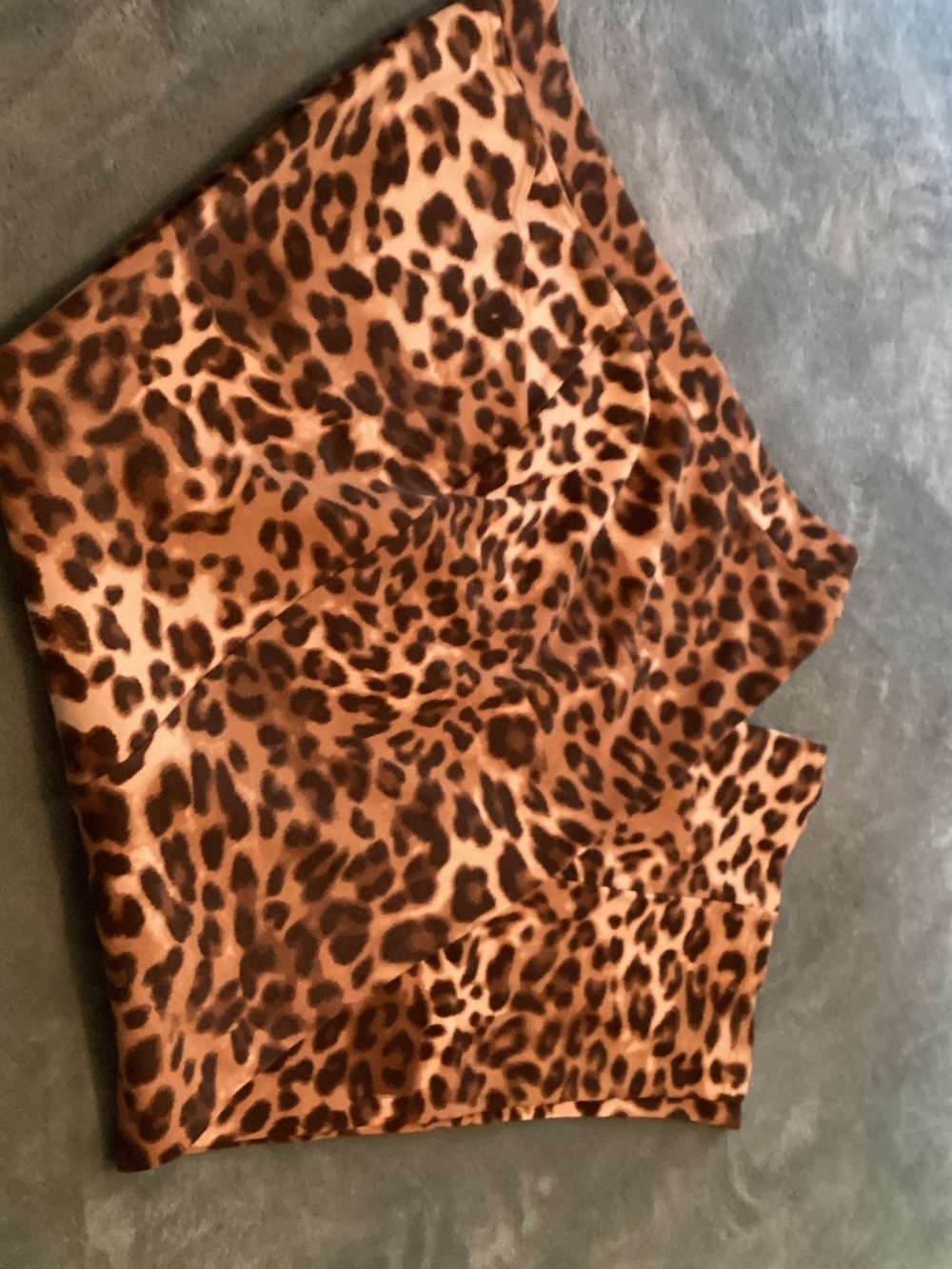 Roaman's Leopard Print High-Rise Shorts - Brown